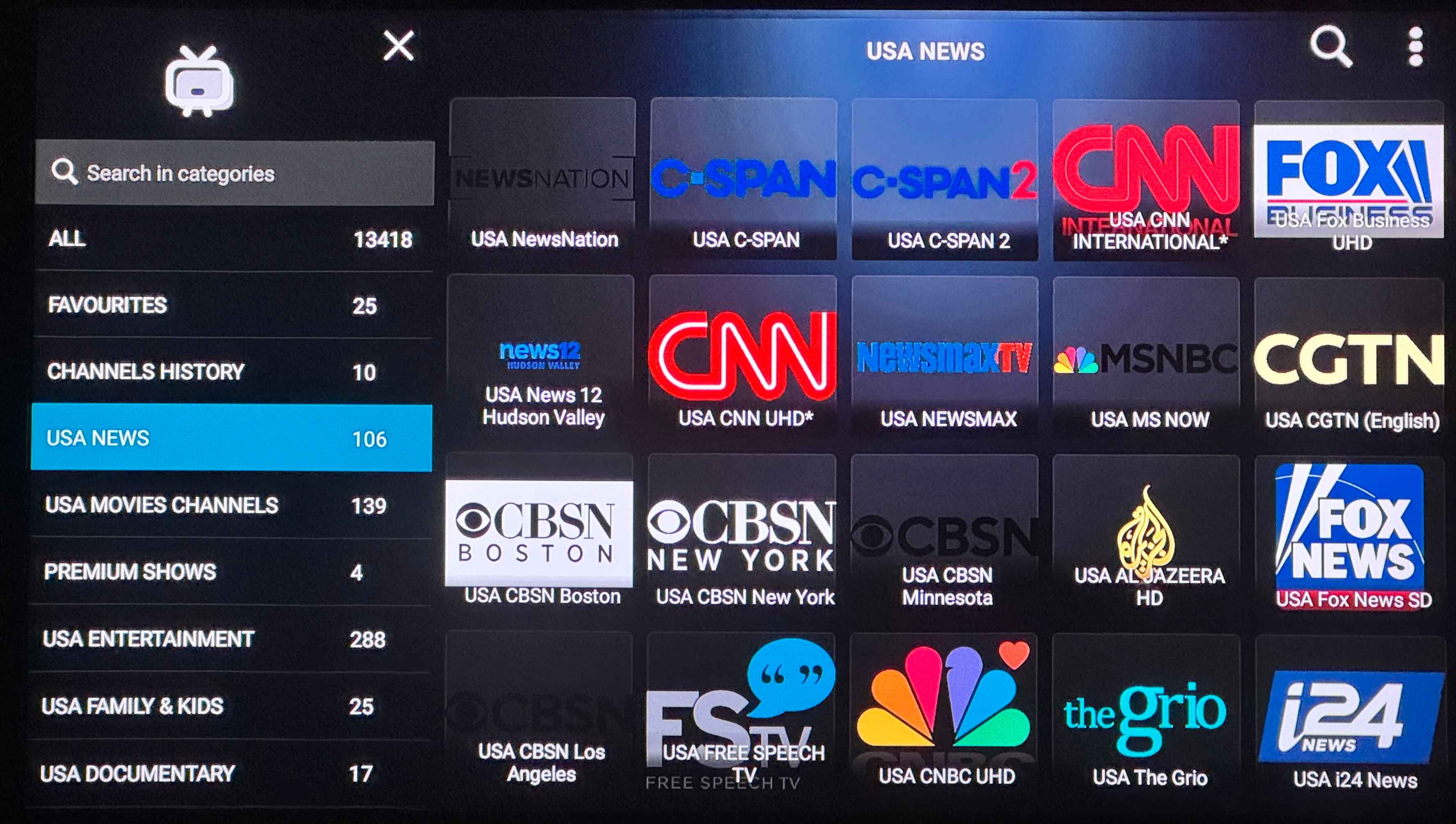 VistaHDTV News Options