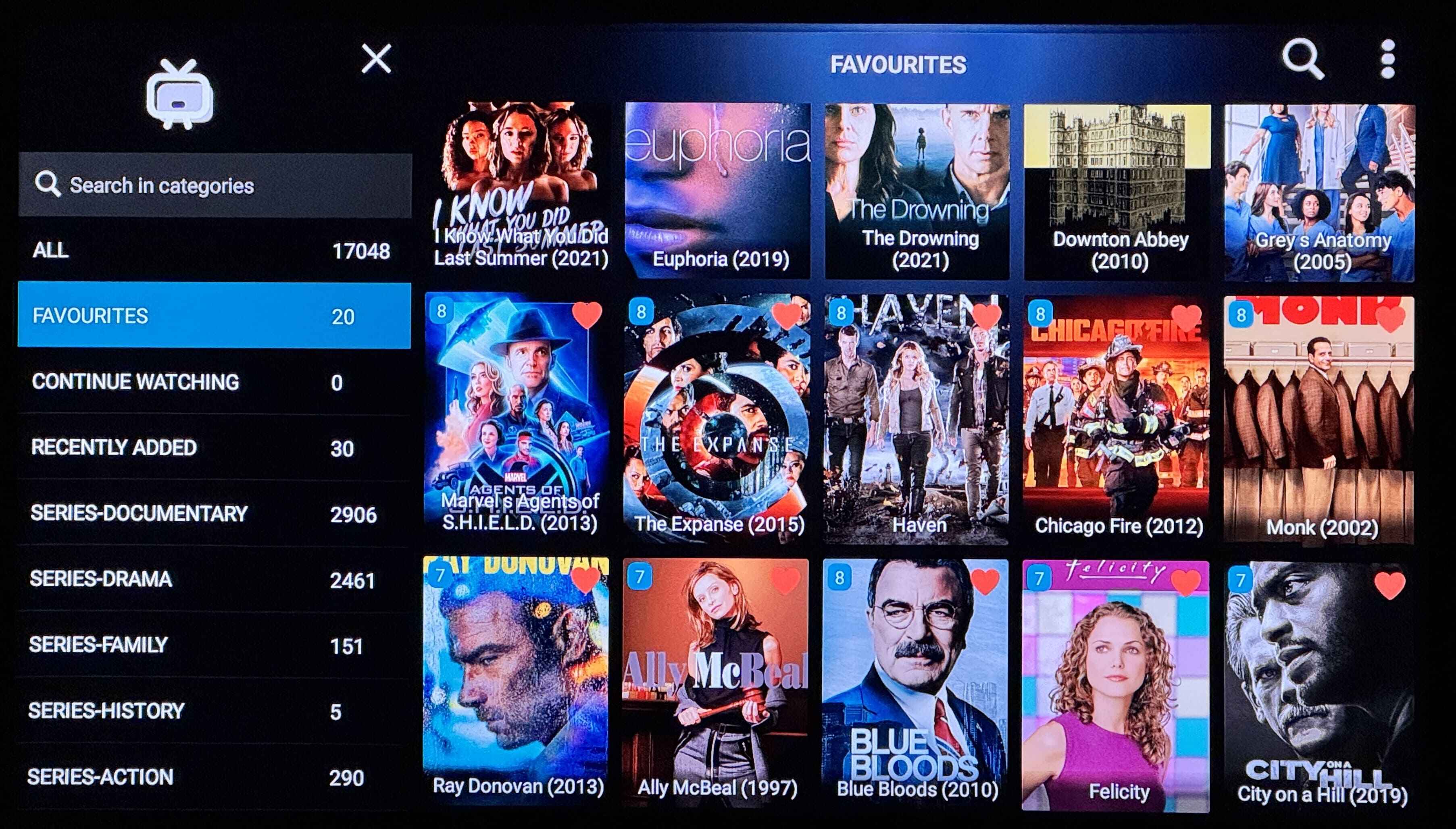 Vista Favourites List